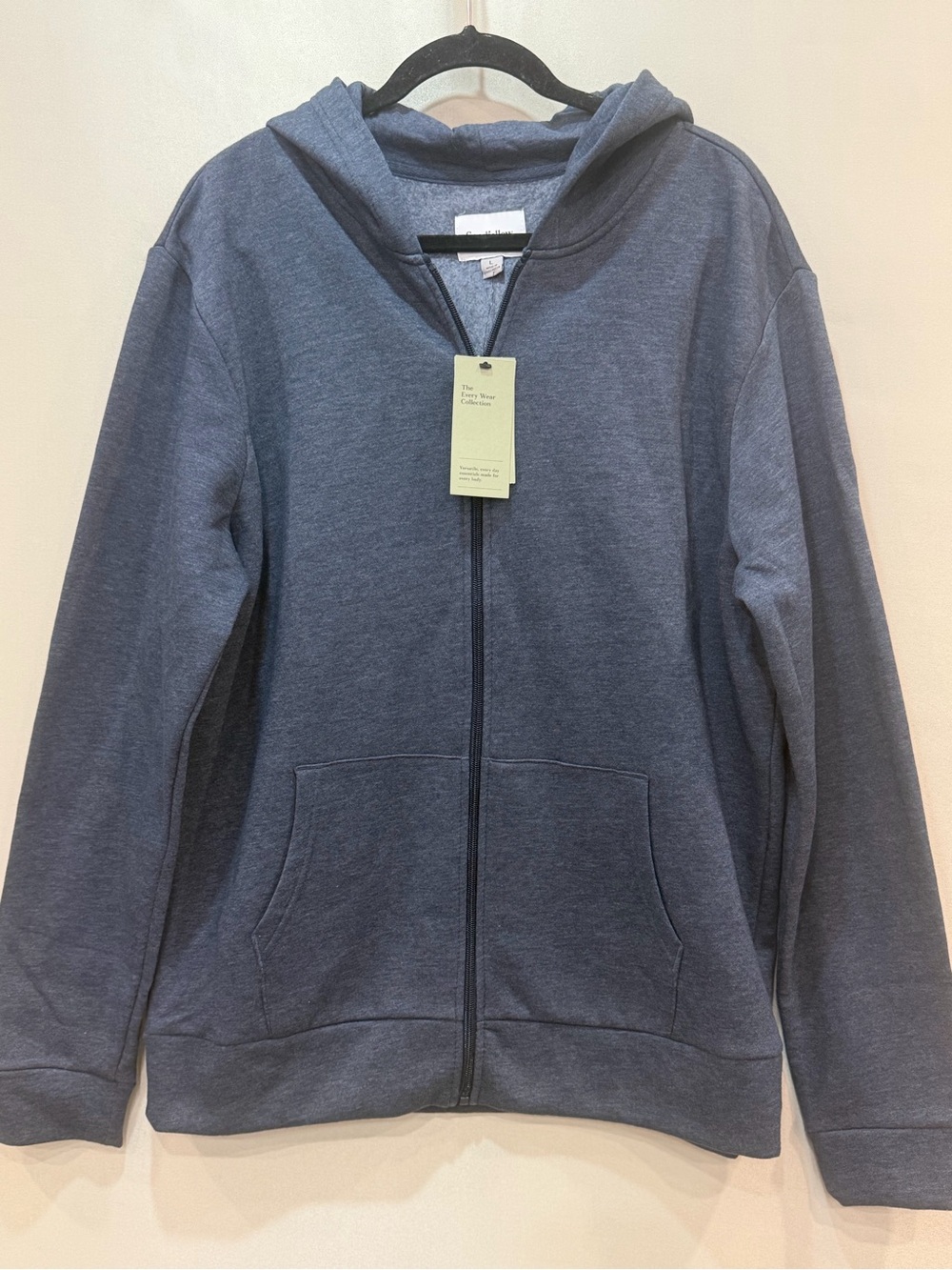 Goodfellow & Co Men’s Zip Hoodie Blue Full Zip Hooded Sweatshirt NWT